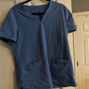 Figs Technical Collection Blue Scrub Top